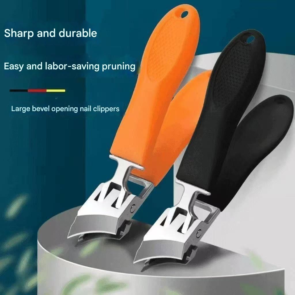 กรรไกรตัดเล็บ Sharp ขนาดใหญ่ สแตนเลส Anti Splash ปากเฉียง ตัดเล็บมือ ตัดเล็บเท้า Splash-Proof Clipper