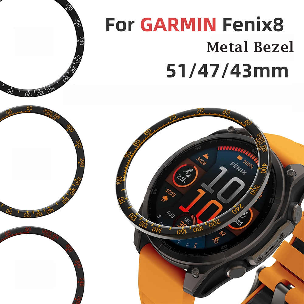 ฝาโลหะกีฬากันน้ําสําหรับ Garmin Quatix / Fenix 8 51mm 47mm 43mm
