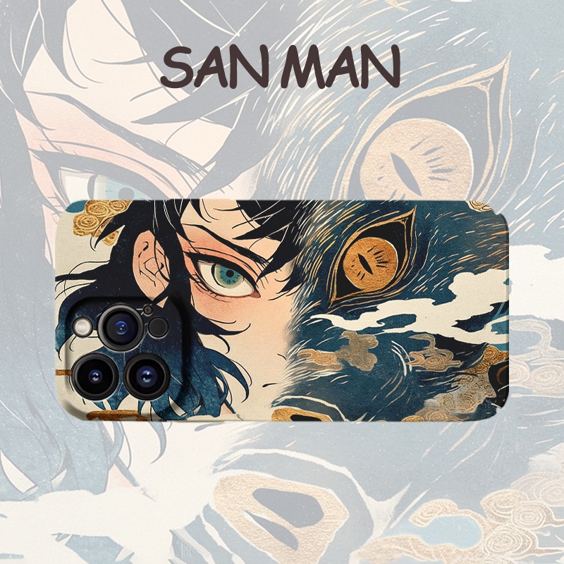 [เปลือกฟิล์ม] Demon Slayer รุ่นแนวนอนปากแบน Inosuke apple 16promax เคสโทรศัพท์ iphone Cool 13/14/i15