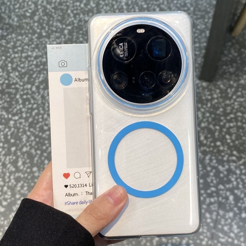 HD-Clear Caseเข้ากันได้สําหรับXiaomi 15 14 Ultra POCO F7 Pro Redmi K80 UltraปลอกPC Hardสีสันชาร์จฝาครอบแม่เหล็ก