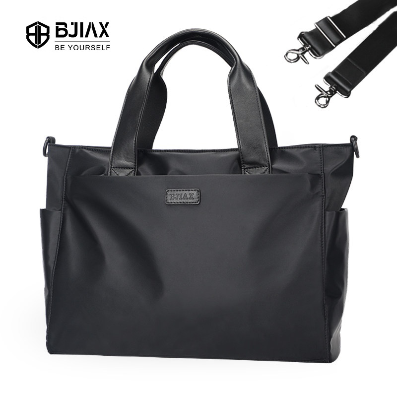 BJIAX กระเป๋าสะพายข้างผู้ชายแล็ปท็อปกันน้ํา (14")