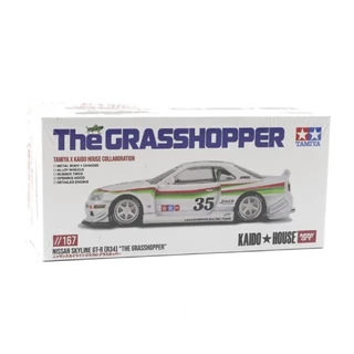 Mini GT x Kaido House KHMG167 1/64 Nissan Skyline GT-R R34 TAMIYA x KAIDO HOUSE The GRASSHOPPER V1 Diecast Scale รถโมเดล