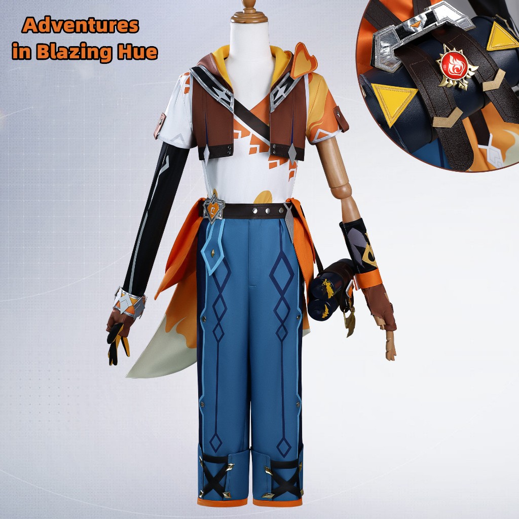 Genshin Impact Bennett ใหม่ผิวคอสเพลย์เครื่องแต่งกายผจญภัยใน Blazing Hue Cos ชุด