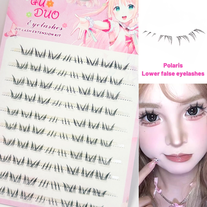 10แถวขนตาปลอมด้านล่างขนตาเดียวมัดขนตาธรรมชาติด้านล่าง3มิลลิเมตร-6มิลลิเมตร