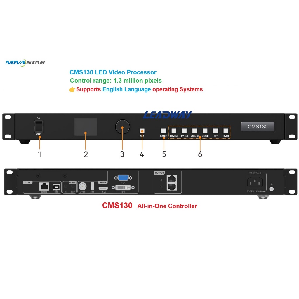 NovaStar CMS130 VX400 VX600 All-in-One LED Video Processor Full Color LED Screen Controller จอแสดงผล