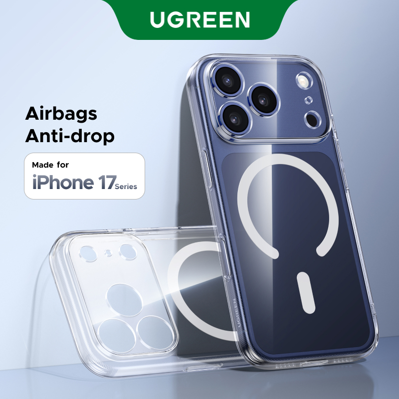 【for iPhone 17 Series】UGREEN เคสโทรศัพท์แม่เหล็กแบบใส พร้อมความคุ้มครองปุ่ม สําห