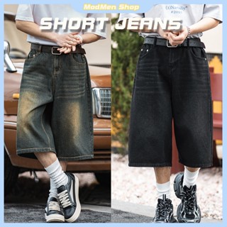 ModMenกางเกงยีนส์เอวสูง ขาสั้น7ส่วน แฟชั่นฤดูร้อน แฟชั่น ลำล…