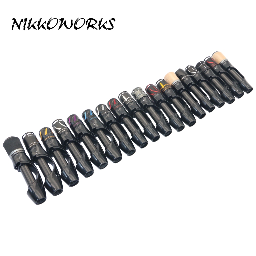 NIKKOWORKS ID 14 มม.รอกหมุนที่นั่งEVA Corkอลูมิเนียมล็อคNUTสําหรับDIYตกปลาRodอาคารส่วนประกอบอุปกรณ์เสริม
