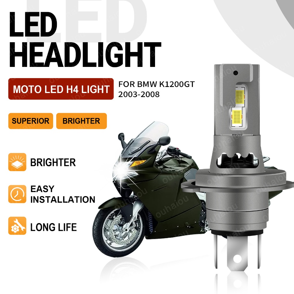 1pcs สําหรับ BMW K1200GT 2003 2004 2005 2006 2007 2008 1 ชิ้น H7 LED ไฟหน้ารถจักรยานยนต์ 12 V Hi/Lo 