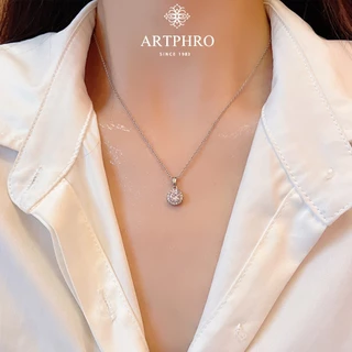 ARTPHRO ชุดสร้อยคอและต่างหูเพทายสำหรับผู้หญิง แวววาว ทันสมัยและสง่างาม เป็นของขวัญที่ยอดเยี่ยม