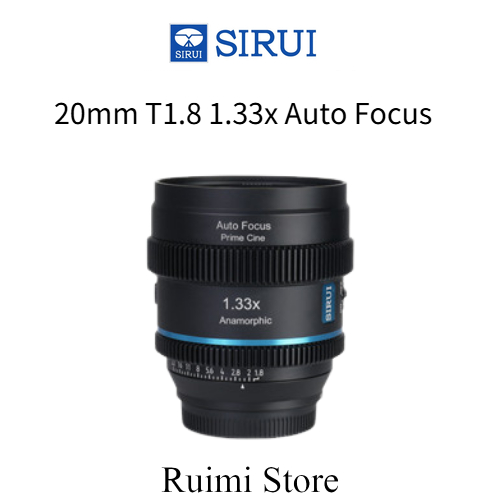 SIRUI 20 มม.T1.8 1.33x Anamorphic เลนส์โฟกัสอัตโนมัติสําหรับ E A7C2 FX3 FX30 Z6 Z7 Z8 / X / Mount GH