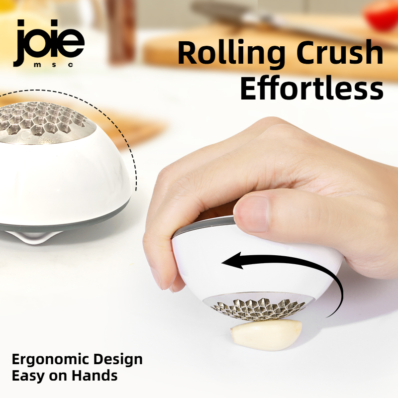 Joie กระเทียม Rock โลหะผสมสังกะสีกระเทียม Pree Crusher Rolling Crush Mincer คู่มือครัวเครื่องมือ