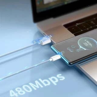สายชาร์จ 120W 6A สายชาร์จถักเร็วพิเศษ USB เหมาะกับ TypeC, iP, Micro USB ใช้ได้กับ HW opp Apple สายชาร์จเร็ว 1ม/2ม