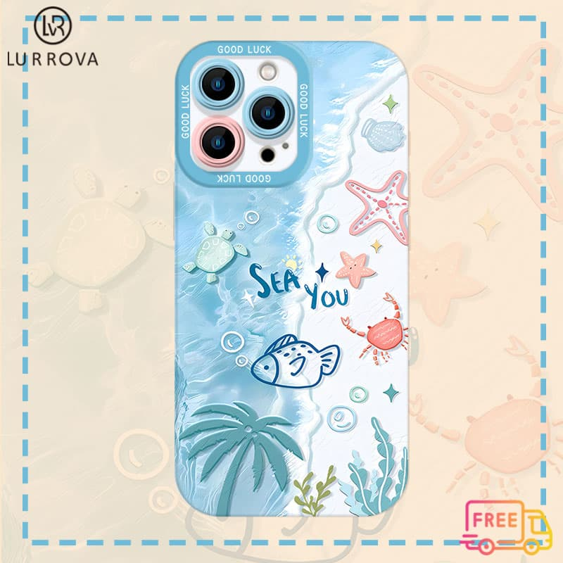 สําหรับOPPO Reno14F Reno14 Pro Reno 13F Reno13 Pro Reno12 F Reno 11F Reno10 Reno8Z Reno7Z Reno8T Reno5 Reno4 Reno6z Stylish Ocean WorldกันกระแทกTPUเคสโทรศัพท์