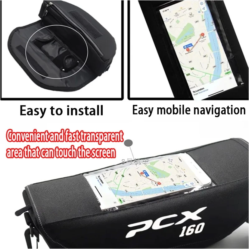 กระเป๋าเก็บของมอเตอร์ไซค์ ZLWR สำหรับ Honda PCX160 กันน้ำ thumbnail 7