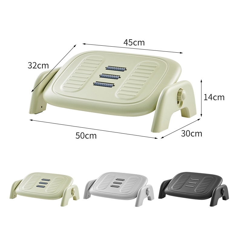 ที่พักเท้า วางเท้าใต้โต๊ะ ที่วางขาใต้โต๊ะ ที่วางเท้าเพื่อสุขภาพ สตูลวางเท้าแบบแกว่งได้ แผ่นกันลื่นใต้ที่วางเท้า 45*50ซม - รูปที่ 4