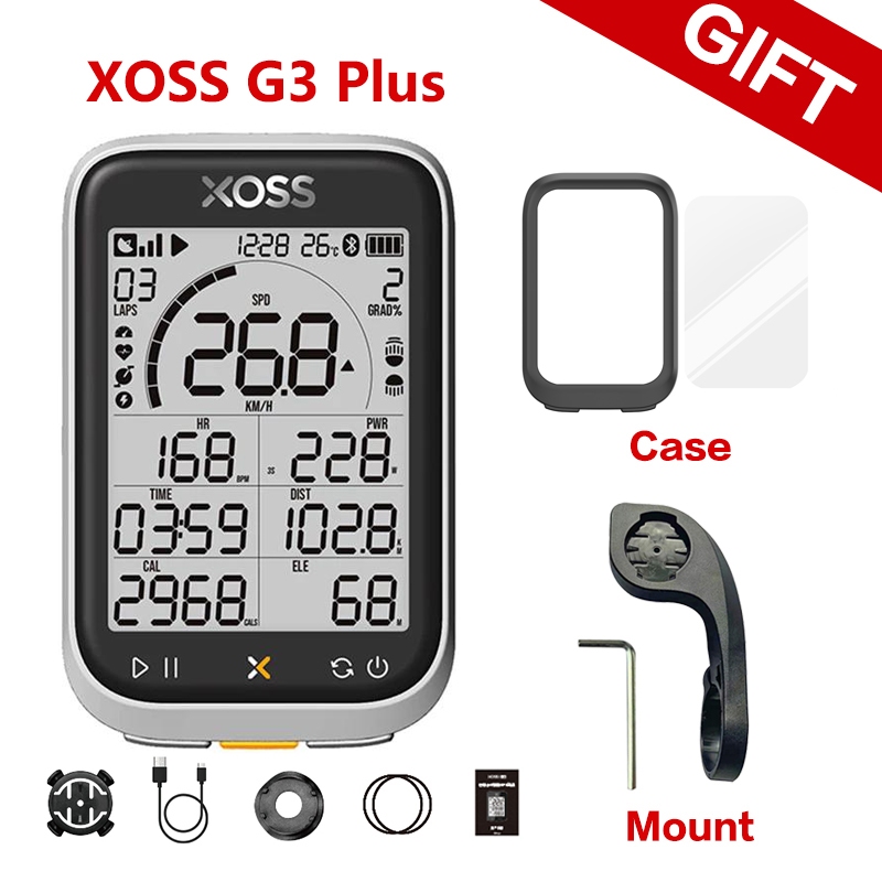 คอมพิวเตอร์จักรยานไร้สาย XOSS G3 Plus Bluetooth ANT+ กันน้ำ วัดความเร็วและระยะทาง สำหรับจักรยานMTB