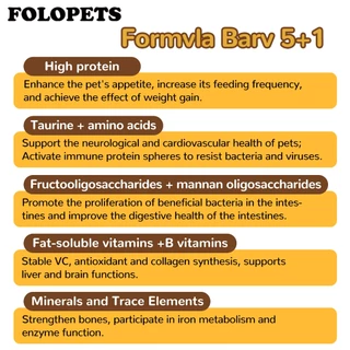 FOLOPETS ผงอาหารแมว ผงอาหารสุนัข 120ก แก้เบื่ออาหาร เพิ่มวิตามิน กลิ่นหอม อร่อย บํารุงขนสวย เสริมสร้างกล้ามเนื้อ