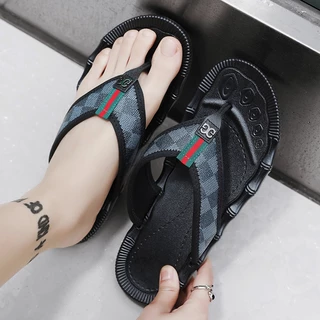 JNBAO ฤดูร้อนสไตล์ใหม่ Flip-Flops สไตล์ใหม่ผู้ชาย Anti-Slip ทนต่อการสึกหรอสบายๆกลางแจ้งสวมใส่ชายหาด Slipp