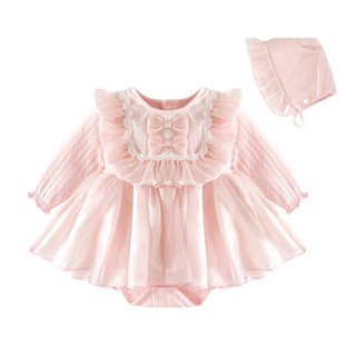 ชุดเดรสสาวเจ้าหญิงสําหรับฤดูใบไม้ผลิฤดูใบไม้ร่วงลูกไม้ ออร์แ…