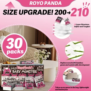 【30แพ็ค】Royo Panda ทิชชู่ ทิชชู่พกพา หนา4ชั้น 840แผ่น ปลอดภัยและอ่อนโยนต่อผิวไม่มีสารฟอกสีทิชชู่เด็ก