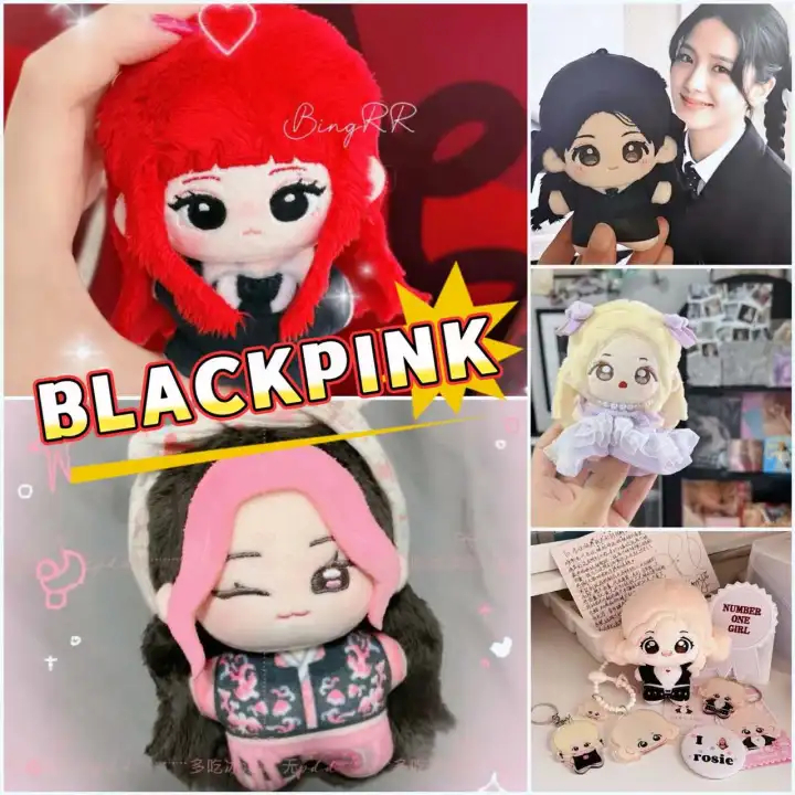10 ซม.KPOP BLACKPINK JISOO JENNIE ROSÉ LISA ตุ๊กตาผ้าฝ้ายเกาหลีน่ารักยัดไส้ Plushies ของเล่นของขวัญ