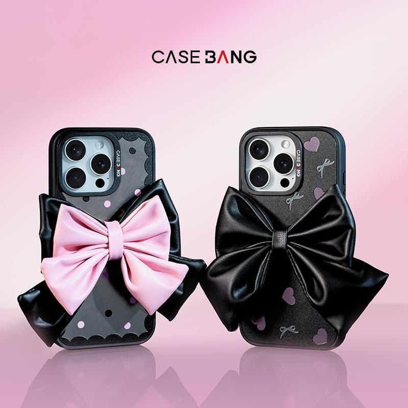 CASEBANG - Polka Dot Bow เคสแม่เหล็ก ImagiSnap ถอดเปลี่ยนได้ กันตกทหาร รองรับ iPhone15-17