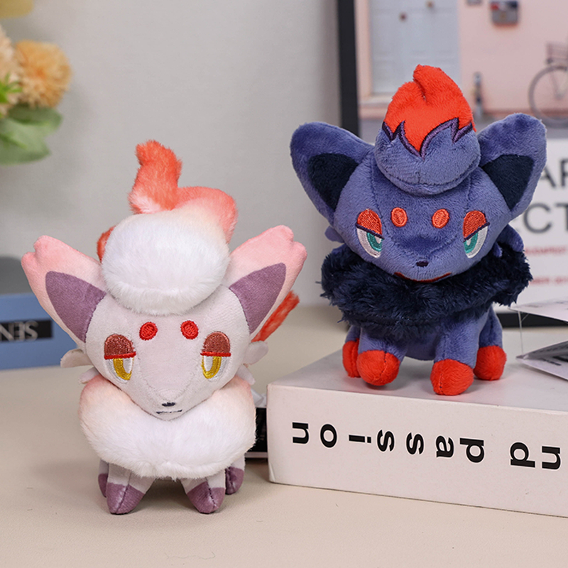 1 ชิ้น 13 ซม.อะนิเมะ Pokémon Plush Hisuian Zorua Fox Dark ประเภทกระเป๋ามอนสเตอร์ตุ๊กตาตุ๊กตานุ่ม Plu