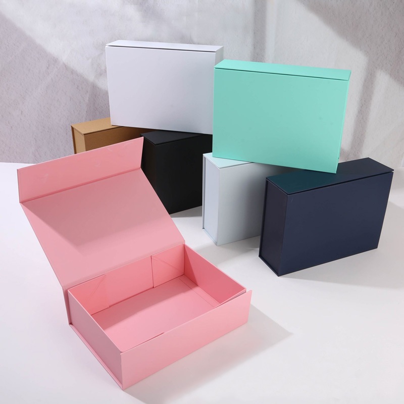 31*22*10 ซม.สีกระดาษแข็งกล่องของขวัญพับพลิกปกแม่เหล็กกล่องกระดาษสําหรับบรรจุ