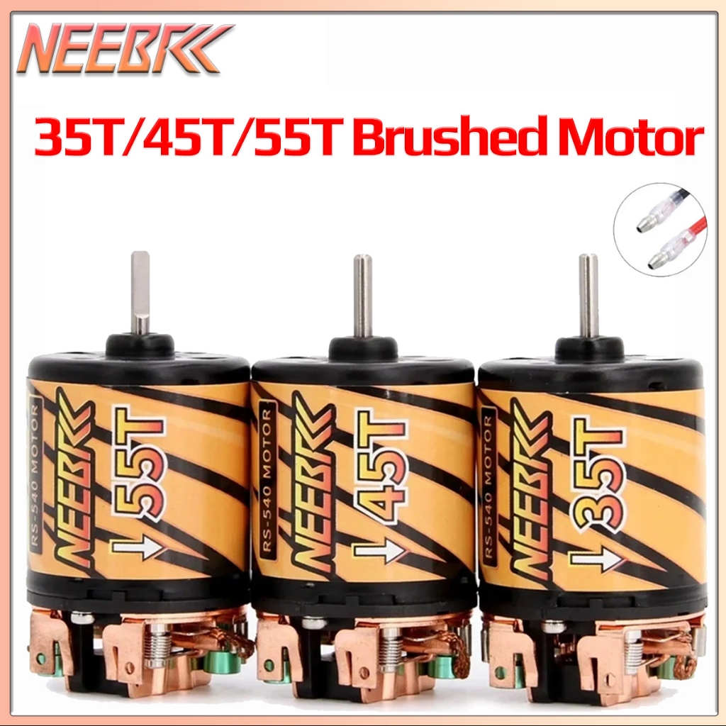 ขายร้อน NEEBRC 540 35T 45T 55T แปรงมอเตอร์ 3-Slot สําหรับ 1/10 RC รถ Crawler Axial SCX10 AXI03007 90