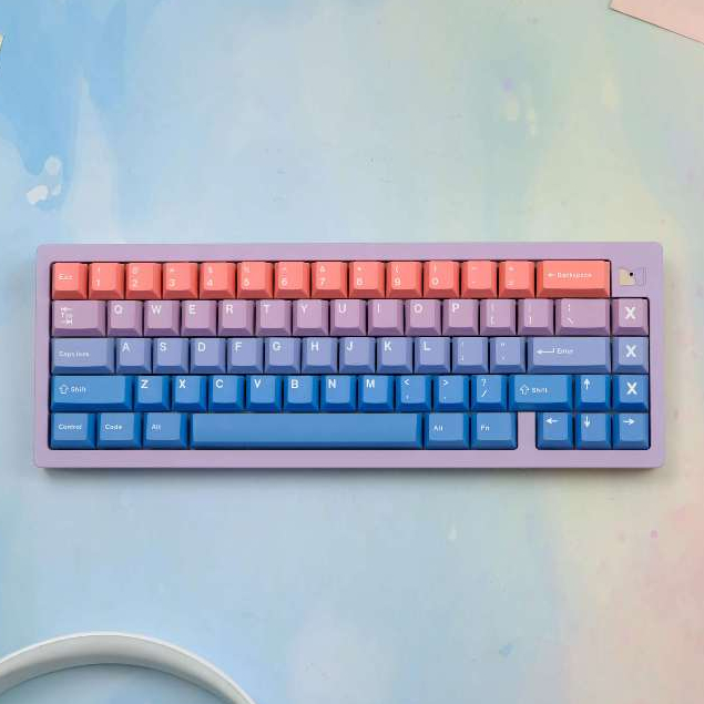 Fairy Tale Gradient Keycaps 147 PBT Keycap Cherry Profile DYE-SUB สําหรับ MX Switch คีย์บอร์ดเครื่อง