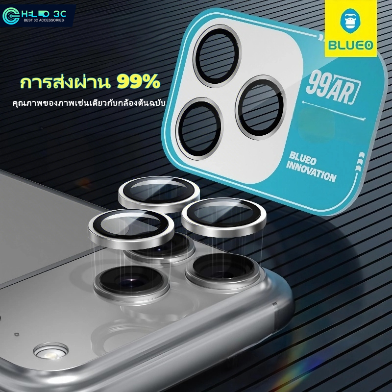 Blueo ตัวป้องกันกล้อง เข้ากันได้กับ iPhone 14/15/16/17 ซุปเปอร์ชัดเจนลดการสะท้อนแสงจ้า iPhone 17 pro max