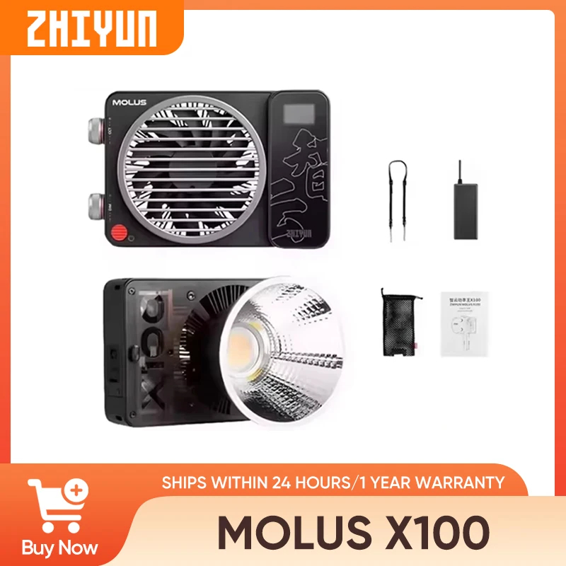 ZHIYUN MOLUS X100 100W COB ไฟ LED การถ่ายภาพแสงวิดีโอการถ่ายภาพวิดีโอ
