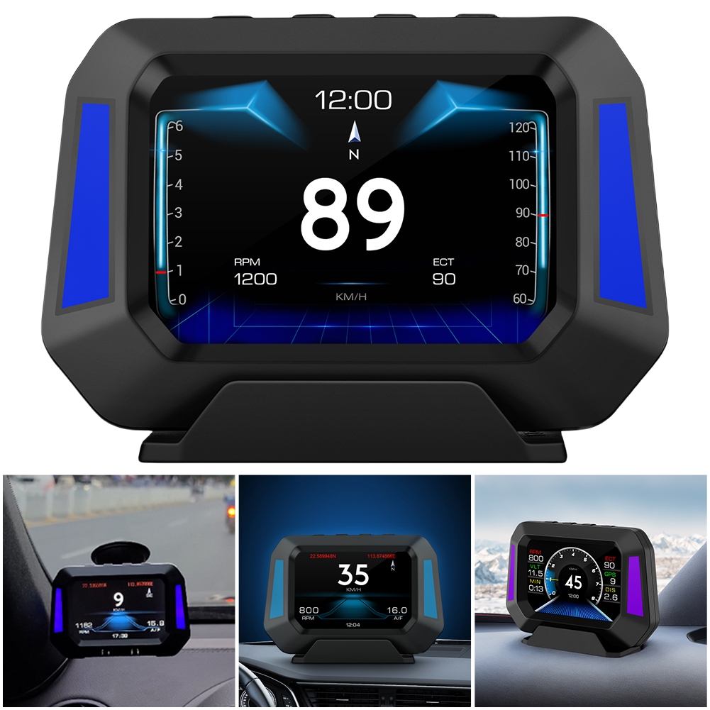 ✨ Elizabeth1 ✨ OBD2 สมาร์ทเกจ Smart Gauge Digital Meter/Display P21 OBD2 + GPS + Slope เมนูภาษาไทย ร