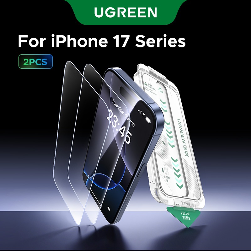 【for iPhone 17 Series】UGREEN Borderless HD Series ป้องกันหน้าจอกระจกนิรภัยพร้อมฝาครอบตรงดึงฟิล์ม app