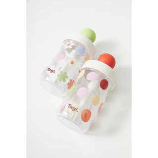 Tagi. Imagine Apple Sippy Cup แก้วน้ำ กระติกน้ำ กาแฟ พร้อมหลอด แบบพกพา 420ML แก้ว แก้วพลาสติกใส