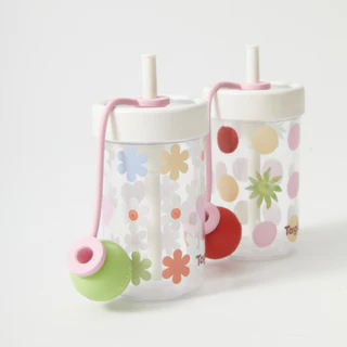 Tagi. Imagine Apple Sippy Cup แก้วน้ำ กระติกน้ำ กาแฟ พร้อมหลอด แบบพกพา 420ML แก้ว แก้วพลาสติกใส