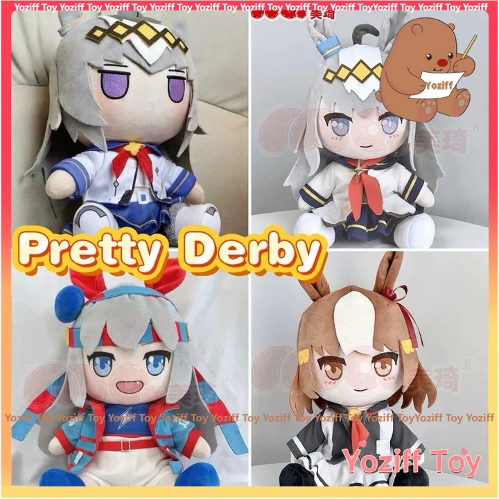 Oguri Cap Umamusume: Pretty Derby Attachetes ตุ๊กตาตุ๊กตานั่งท่าทางรูปหมอน Mascot การ์ตูนแต่งตัว Plu