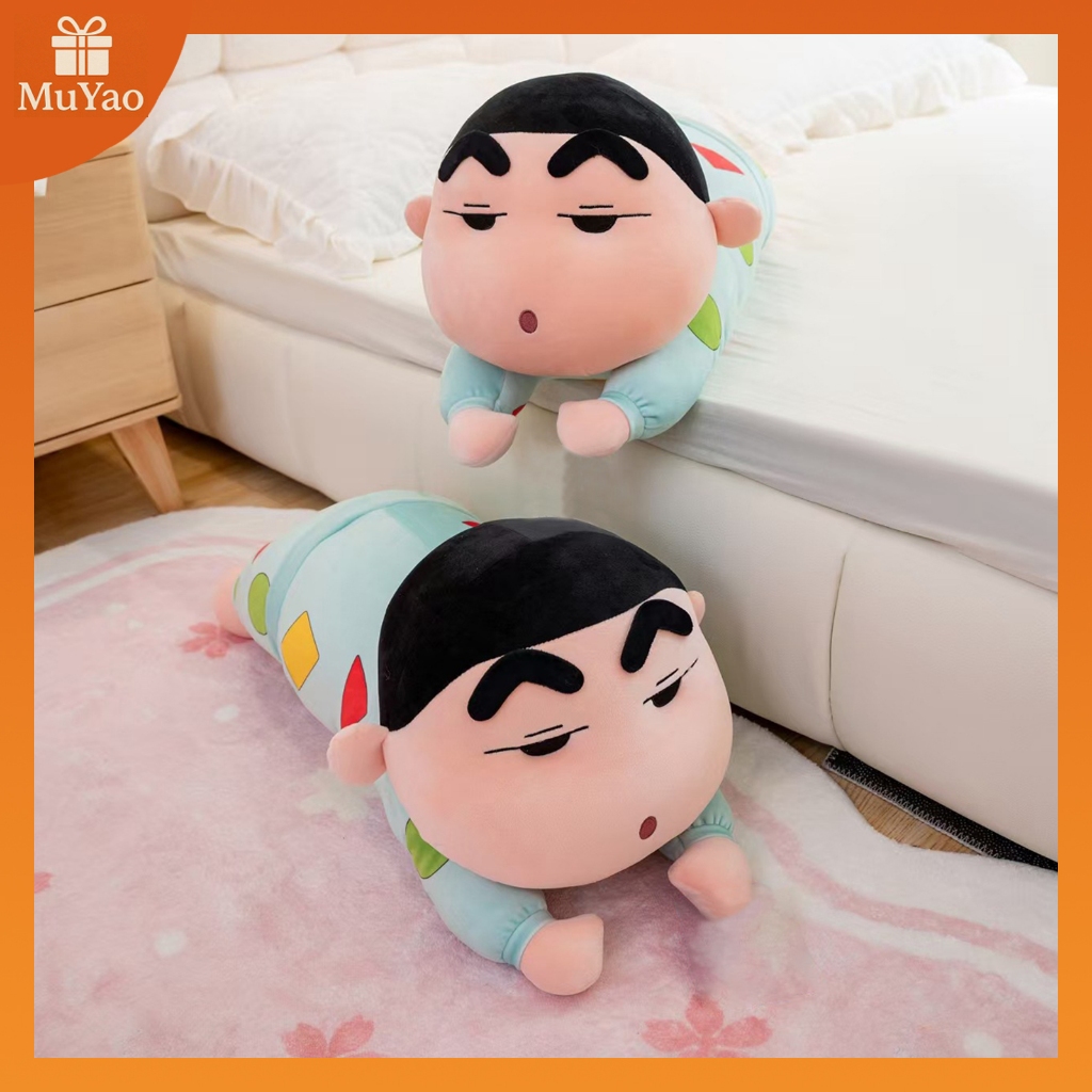 MUYAO อะนิเมะนอนท่าทางชุดนอนเครยอนชินจังของเล่นตุ๊กตาการ์ตูนตุ๊กตามาพร้อมกับตุ๊กตาของขวัญวันเกิด