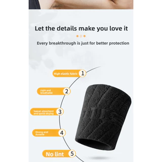 สายรัดข้อมือกีฬา Four Seasons สายรัดข้อมือผ้าฝ้ายดูดซับเหงื่อแพลงเอ็น Sheath แบดมินตันบาสเกตบอลวอลเลย์บอล S