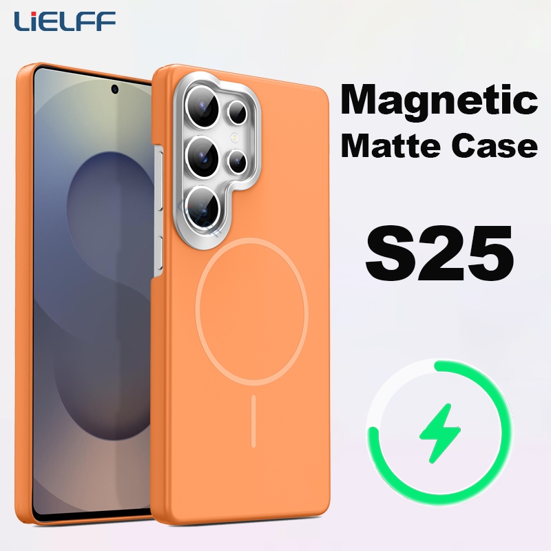 LiELFF Matte อะคริลิคสําหรับ Samsung Galaxy S26 S25 Ultra S24 S23 Plus 4G 5G Hard ปลอกกันกระแทกป้องกันกล้อง Anti-Fingerprints ฝาครอบ