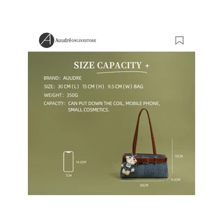 Auure Premium Texture Contrast Color One-Shoulder Underarm Baguette Bag