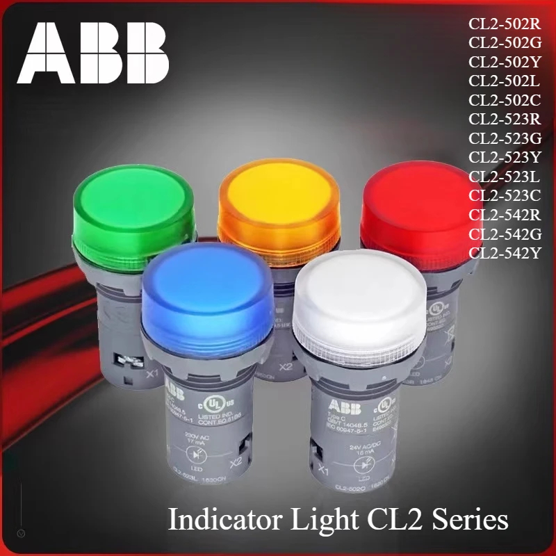 ABB ไฟแสดงสถานะ CL2-501 CL2-502 CL2-513 CL2-515 CL2-523 CL2-520 CL2-542 CL2-623 R/G/Y/C/L M20 AC/DC1