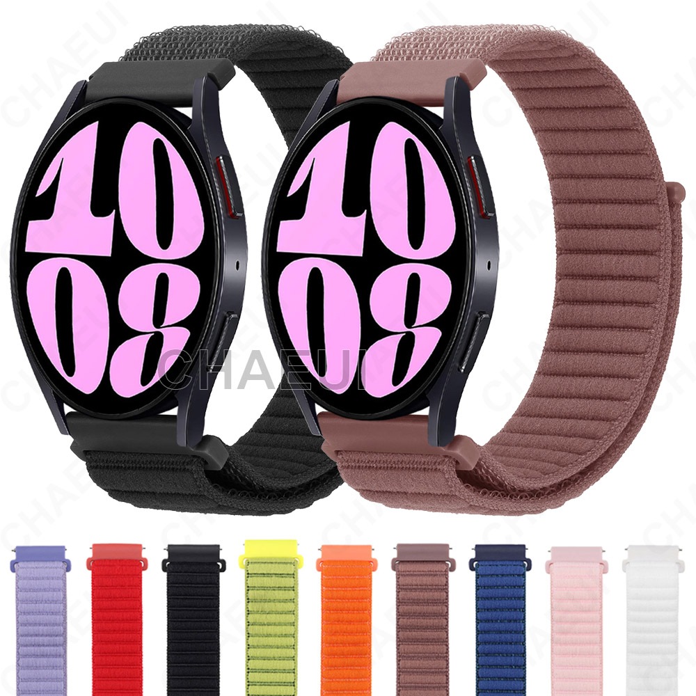 ทอสร้อยข้อมือไนลอนถักสายนาฬิกาอุปกรณ์เสริมสําหรับ Galaxy Watch 7 FE 6 5 Pro 4 44mm 40mm 45mm Classic 47mm 43mm