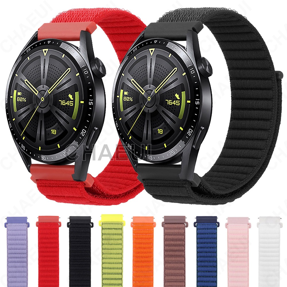 ทอสร้อยข้อมือไนลอนถักสายนาฬิกาอุปกรณ์เสริมสําหรับ Huawei Watch GT GT2 GT3 Pro GT4 GT5 GT6 Pro 46mm 43mm 42mm GT2e