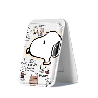 หัวใหญ่ Snoopy รูปแบบคู่หนังโทรศัพท์ผู้ถือบัตรสําหรับ iPhone 17 17 Pro Max 17 Air 16 16 Pro Max 15 14 13 12 11 Pro Max Plus ผู้ถือบัตรแนวตั้ง