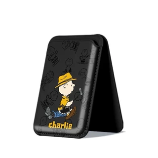 หัวใหญ่ Snoopy รูปแบบคู่หนังโทรศัพท์ผู้ถือบัตรสําหรับ iPhone 17 17 Pro Max 17 Air 16 16 Pro Max 15 14 13 12 11 Pro Max Plus ผู้ถือบัตรแนวตั้ง