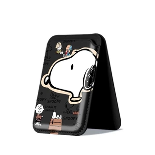 หัวใหญ่ Snoopy รูปแบบคู่หนังโทรศัพท์ผู้ถือบัตรสําหรับ iPhone 17 17 Pro Max 17 Air 16 16 Pro Max 15 14 13 12 11 Pro Max Plus ผู้ถือบัตรแนวตั้ง