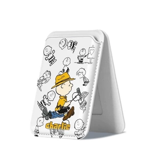 หัวใหญ่ Snoopy รูปแบบคู่หนังโทรศัพท์ผู้ถือบัตรสําหรับ iPhone 17 17 Pro Max 17 Air 16 16 Pro Max 15 14 13 12 11 Pro Max Plus ผู้ถือบัตรแนวตั้ง
