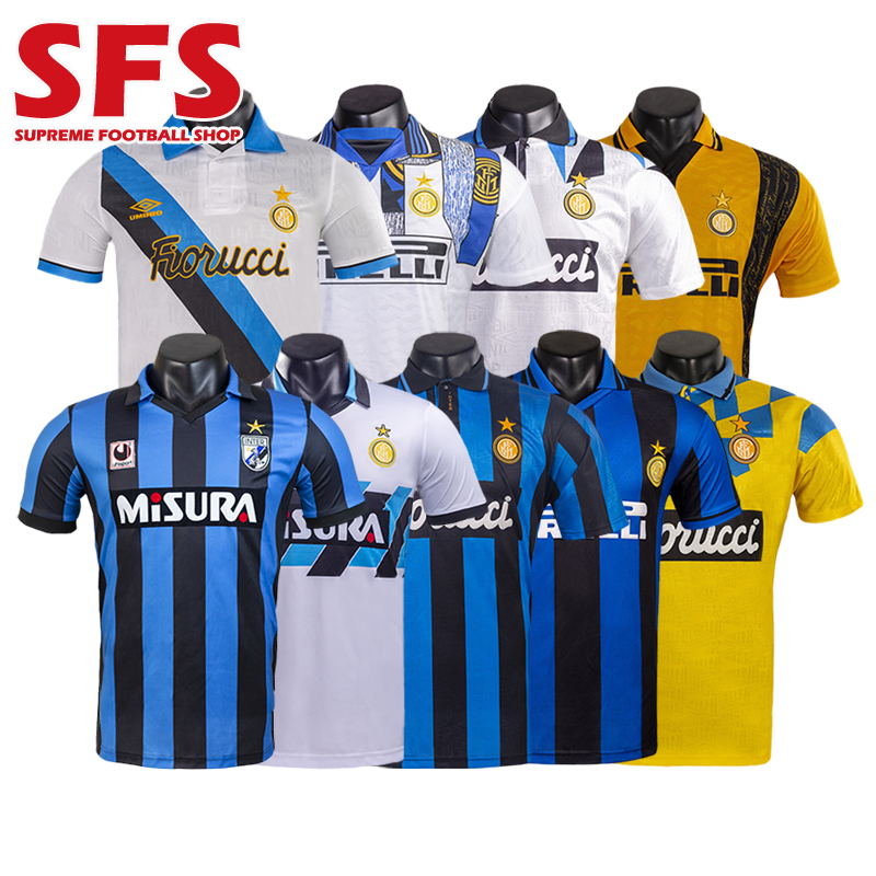 เสื้อยืดกีฬา Inter Milan Retro 1988-1997 ขนาด S-2XL